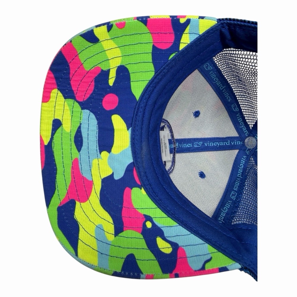 Vineyard Vines Shadow Performance Trucker Baseball Cap Hat Camo Swim Youth Boys - Picture 9 of 9